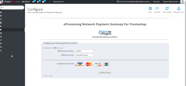 eProcessing Network Payment Gateway For Presta Shop - Image 2